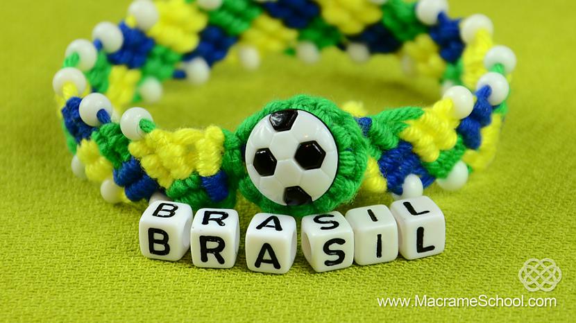 DIY FOOTBALL BRACELET Autors: macrame Futbola fanu aproce (DIY)