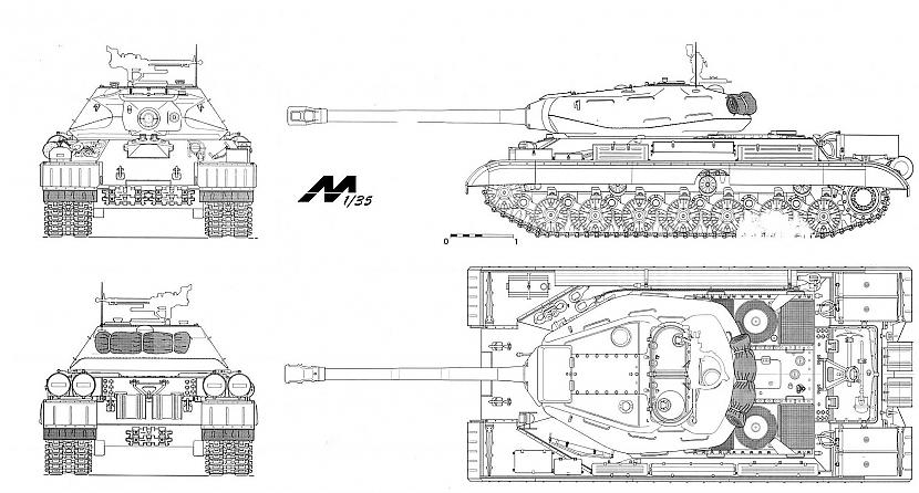 Projektēts 1945gadaRažots... Autors: KŪMIŅŠ Tanku sērija IS ( jeb Iosif Stalin )
