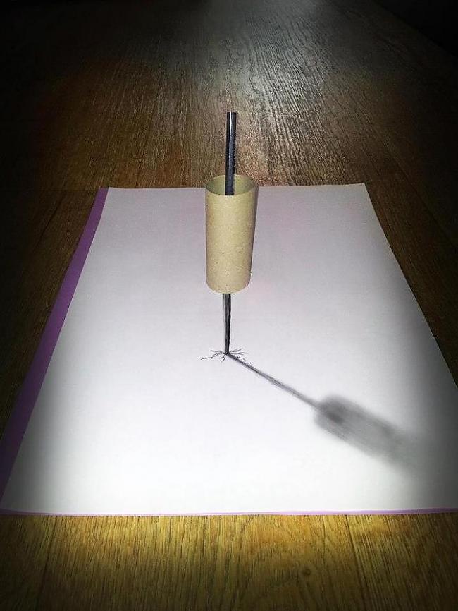  Autors: Fosilija 3D Ilūzijas ar zīmuļiem un pildspalvam