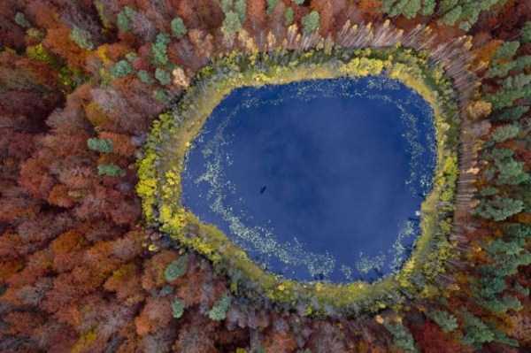 Pomerānijas ezers Polija Autors: bigbos Pasaulē populāras vietas no putna lidojuma.