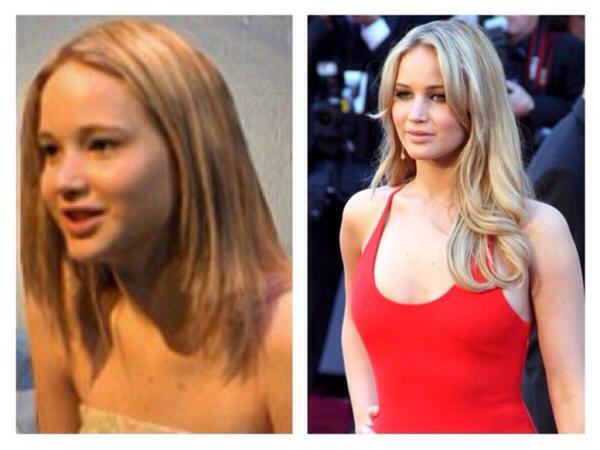 Aktrise  Jennifer Lawrence... Autors: Vafeleens Before and After (slavenības) 2