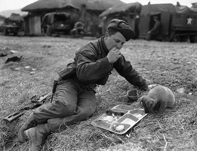 Karavīrs Pauels dala savu... Autors: kaķūns 40 aizkustinoši foto par kara tēmu