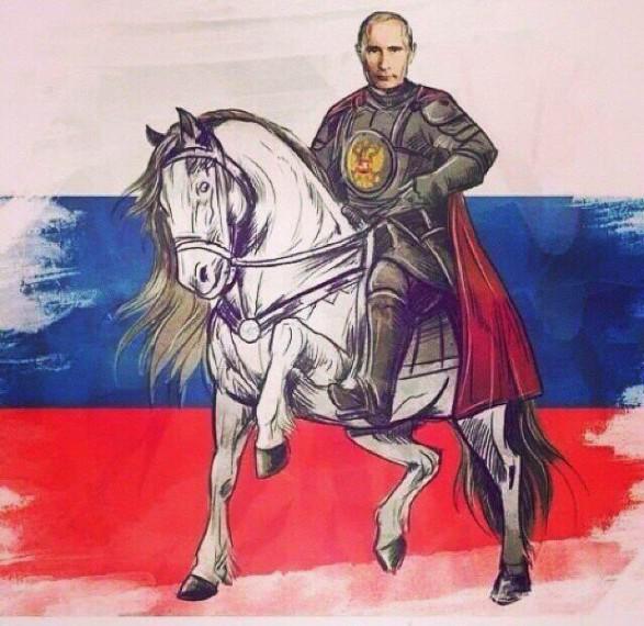 Putins baltā zirgā dāmasnbsp Autors: LordsX Putina dzimšanas dienai veltīta izstāde!