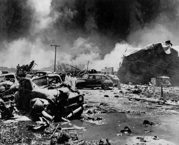 Eksplozijas sekas Teksasā 1947... Autors: epitets Atombumba Rīgā