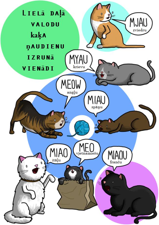  Autors: kaķūns Kā dzīvnieki runā dažādās valodās