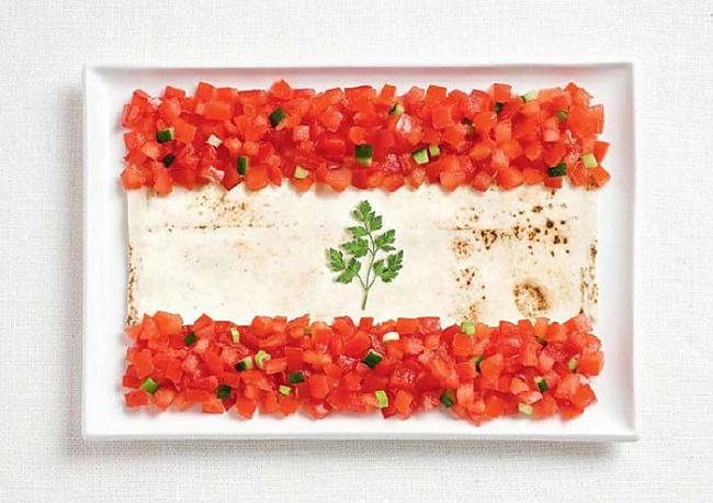 Libāna  tomāti lavascarons... Autors: Lords Lanselots Kā varētu izskatīties Latvijas karogs, veidots no ēdiena?