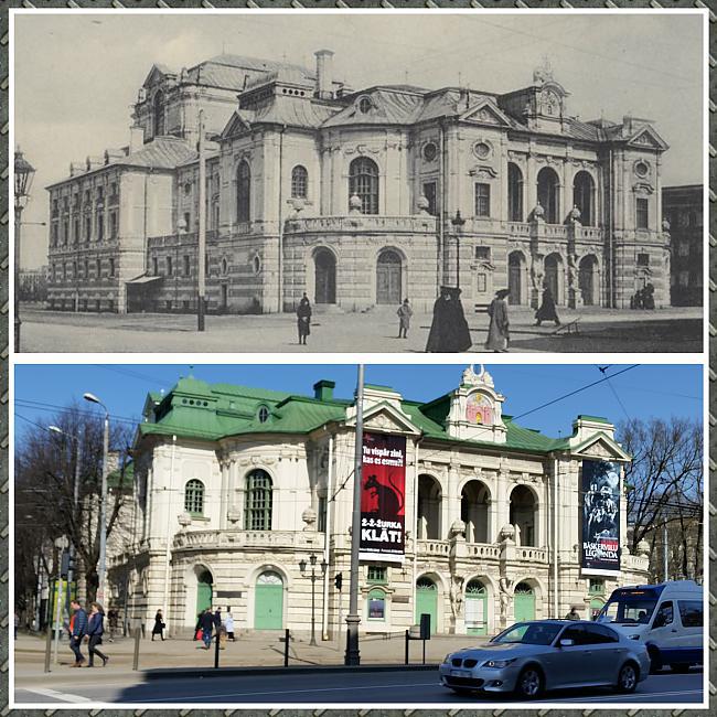 Latvijas nacionālais teātris... Autors: OUYSO Toreiz vs Tagad (Rīga pirms 100 gadiem).