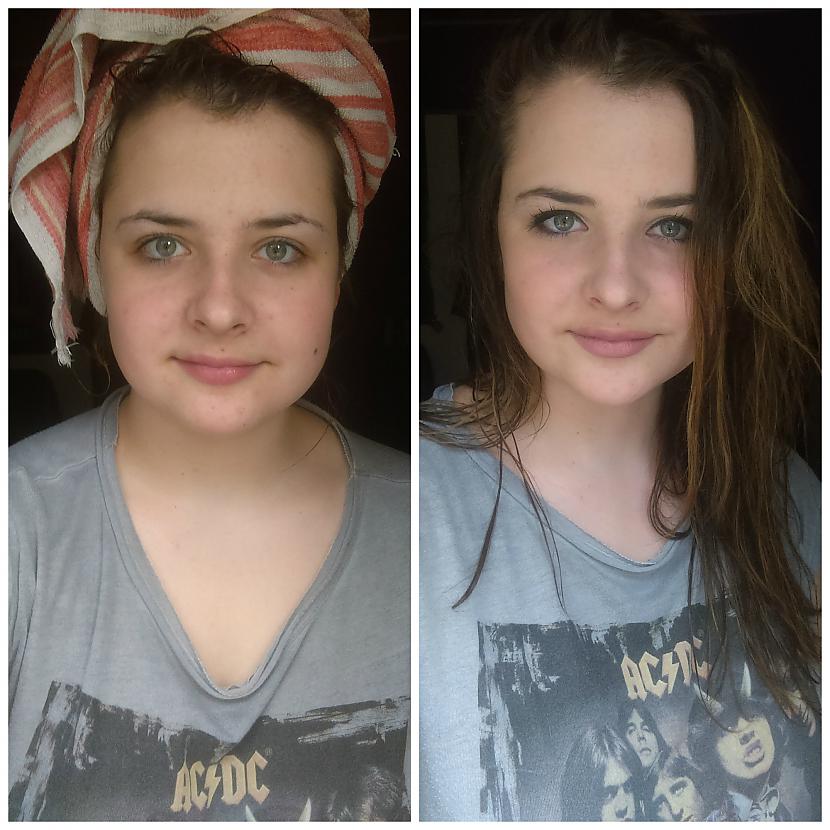 Pirms un pēc Autors: Egiss Make-up īstajā dzīvē.