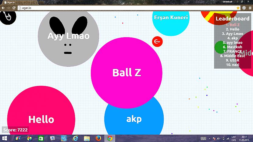 pats pirmais kas es biju spēlē... Autors: SoullesS Agar.io Labākie momenti bildēs