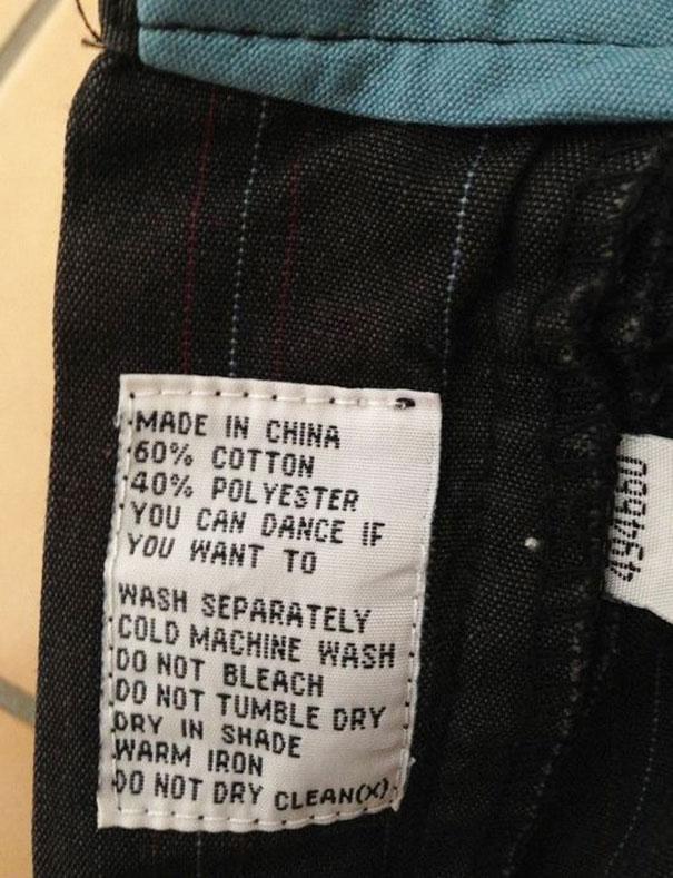 Tu vari dejot ja Tu to vēlies Autors: Mao Meow Dizaineru asprātības uz drēbju birkām!