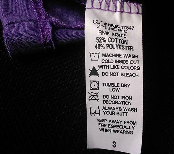 Vienmēr mazgājiet savu... Autors: Mao Meow Dizaineru asprātības uz drēbju birkām!