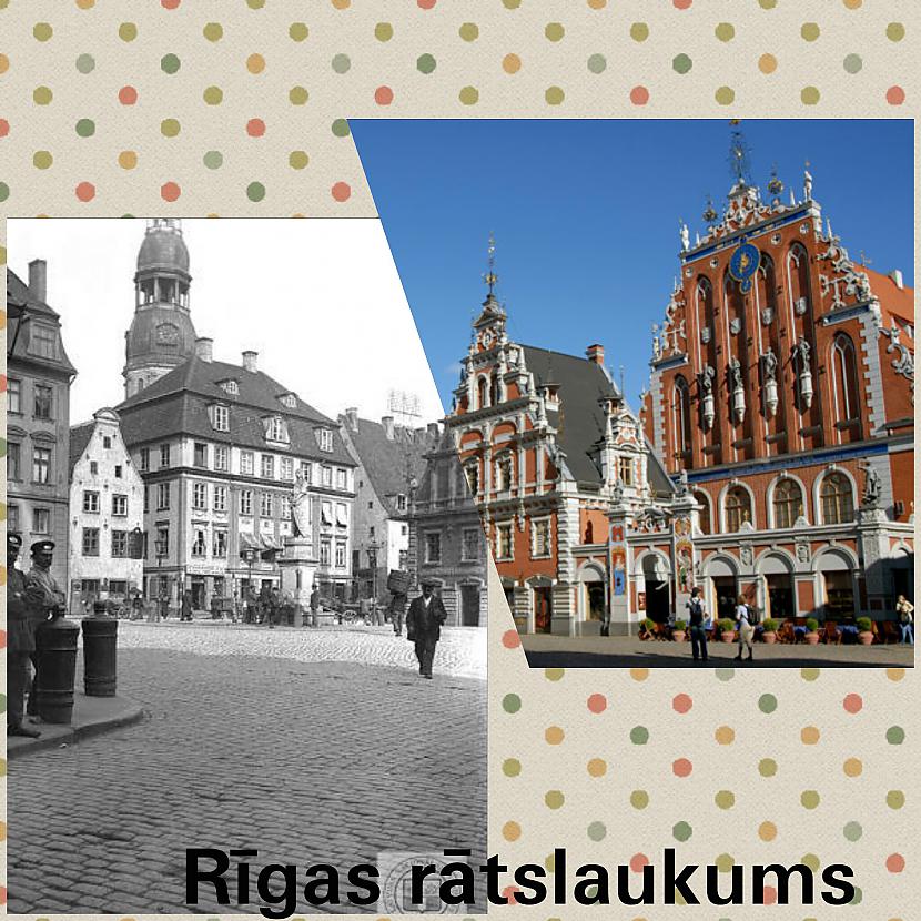 Rīgas rātslaukums pirms otrā... Autors: ghost07 Kas izmainījies Rīgā pēdējo 100 gadu laikā?