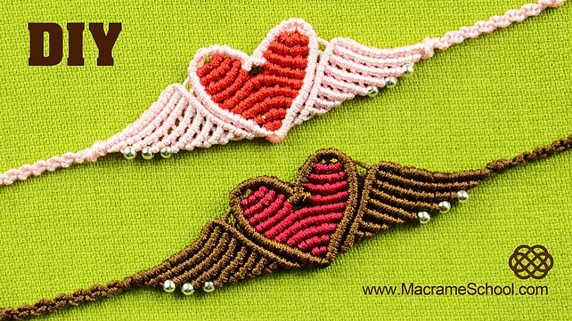 Flying Heart Bracelet ... Autors: macrame Lidojošā Sirds - Aproce