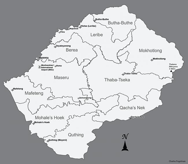 Visi 10 Lesoto rajoni Autors: Sulīgais Mandarīns Lesoto - augstākā valsts pasaulē
