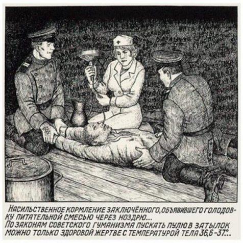 Ieslodzītajam stūķē iekscaronā... Autors: sancisj Šausminoši zīmējumi no Gulagas nometnēm.