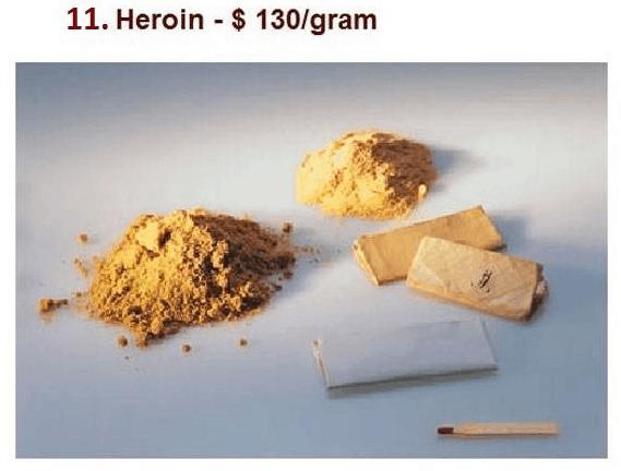 Heroīns  115 EURgHeroīns ir... Autors: KALENS 17 retākie un dārgākie materiāli pasaulē!