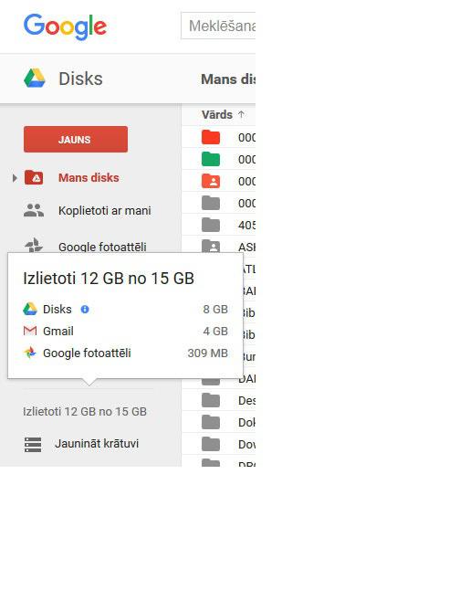 Google Drive15 GB Autors: Werkis2 Kā dabūt mega-daudz vietu mākoņservisos un citās failu vietnēs?