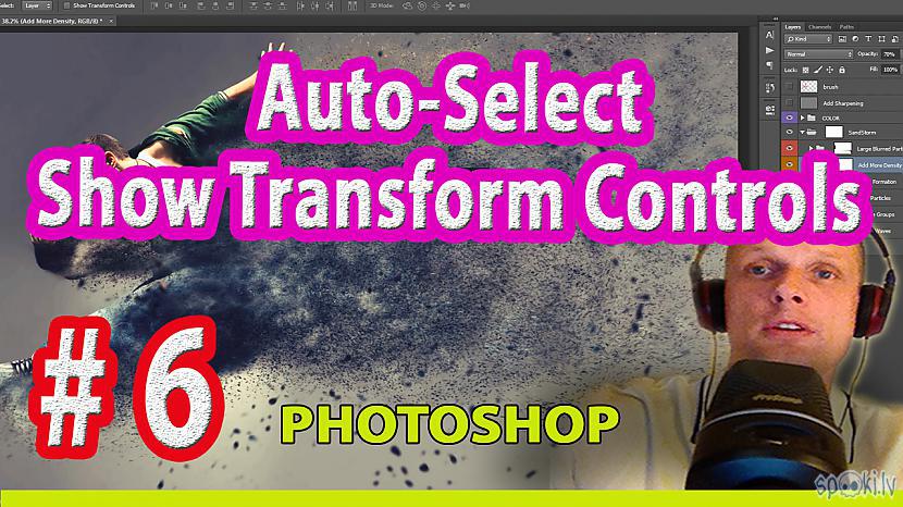  Autors: LabaisPuikaTV Photoshop - kas ir auto-select un Show transform controls