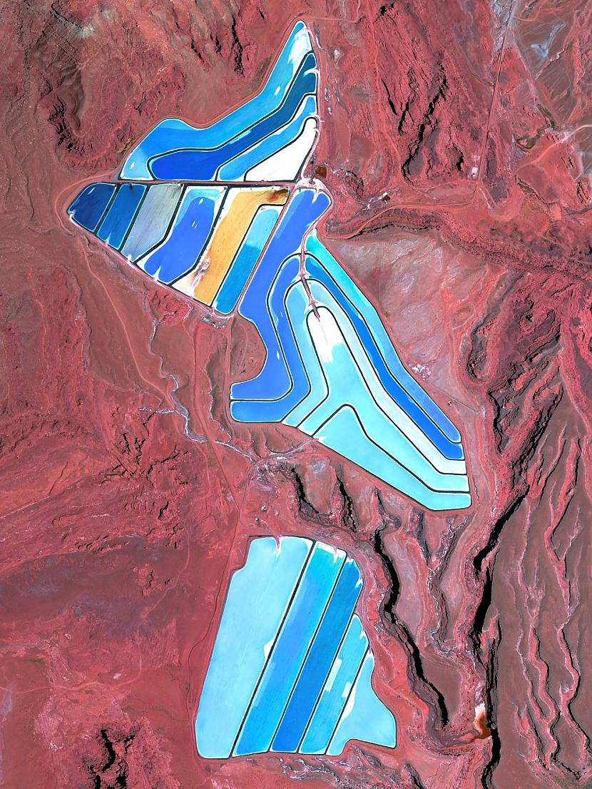 Evaporation ponds of Intrepid... Autors: Šamaniss Fantastiskas satelīta bildes