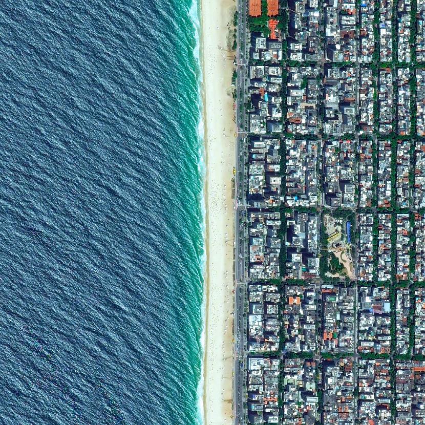 Ipanema Beach Rio de Janeiro... Autors: Šamaniss Fantastiskas satelīta bildes