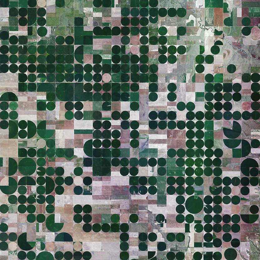 Pivot irrigation fields... Autors: Šamaniss Fantastiskas satelīta bildes