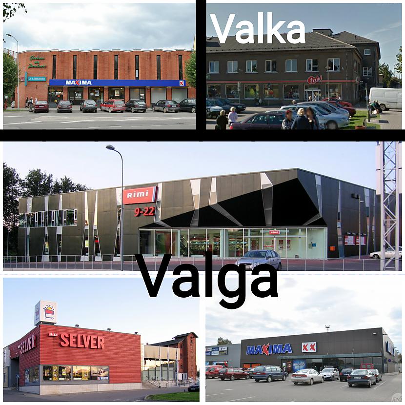 Valkas un Valgas lielveikali ... Autors: ghost07 Valga - Valka (salīdzinājums)