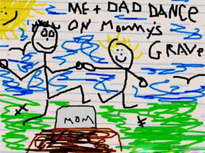 Es un mans tētis uz mammas... Autors: Volāns 10 paši baismīgākie bērnu zīmējumi
