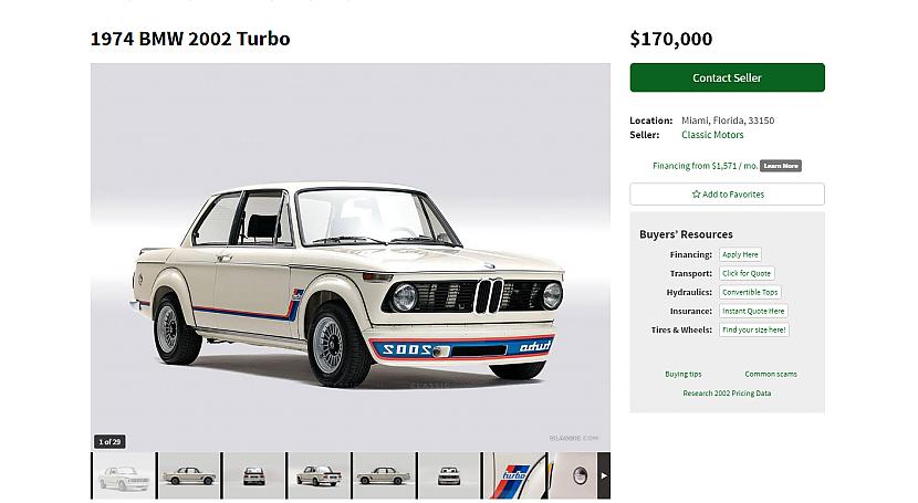 1974 gada BMW 2002 Turbo Autors: LGPZLV Dārgākās BMW mašīnas online