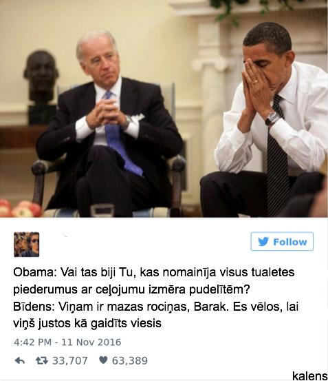  Autors: KALENS Šīs 11 sarunas starp Obamu un viceprezidentu ir lieliskākās zāles pēc vēlēšanām!