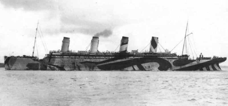RMS Olympic transatlantiskais... Autors: Lestets Kuģu kamuflāža 1. un 2. pasaules karā