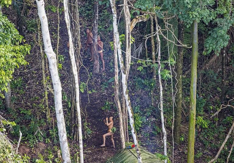 Viņscaron pārvietojās ar... Autors: 100 A Fotogrāfs Amazones mežos netīšām uziet cilti, kas nepazīst mūsdienu civilizāciju