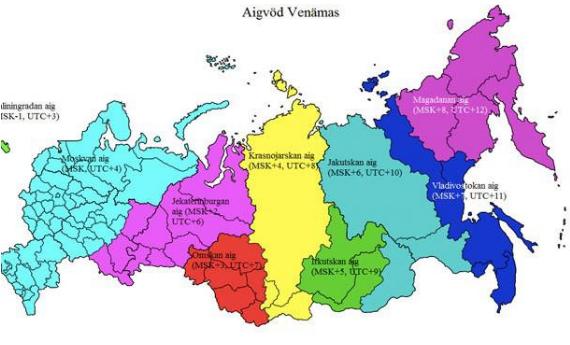 Krievijā ir 9 dažādas laika... Autors: Ziraffe Krievija (17 fakti)