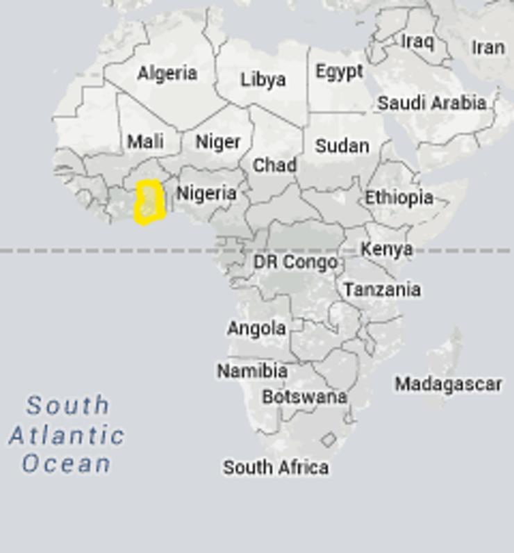 Gana Valsts Rietumāfrikā... Autors: starmen Patiesie kontinentu izmēri. Viss, ko tev skolā mācīja, nav patiesība!