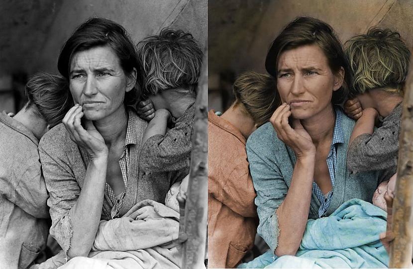 Māte Lielās Depresijas laikā... Autors: Lestets Vēsture atgriezta dzīvē