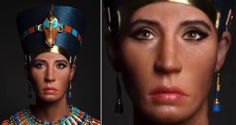 Nefertiti atjaunotā seja Autors: Zigzig Atjaunota senās Ēģiptes karalienes Nefertiti seja