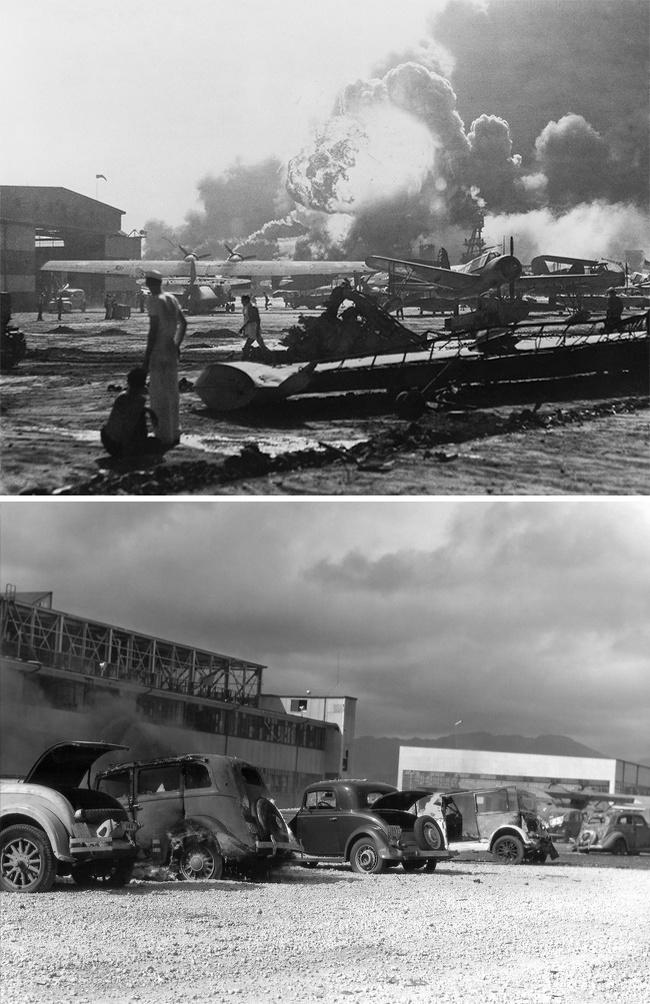 Pērlhārbora pirms un pēc... Autors: matilde 20 fotogrāfijas no pagātnes, kuras ir vērts redzēt