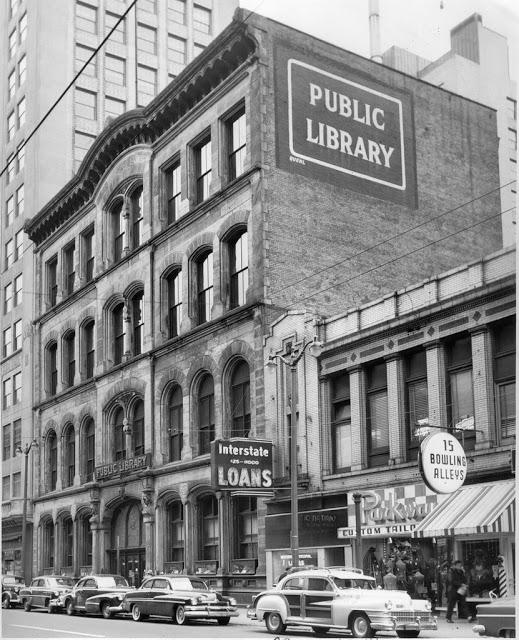 Galvenā bibliotēka ap 1953 Uz... Autors: Lestets Sinsinati publiskā bibliotēka pirms tās demolācijas 1955. g.