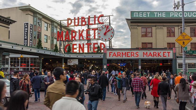 Paikpleisas tirgus Sietlā Pike... Autors: Els Bels Skaistākie tūrisma galamērķi ASV. 1. daļa