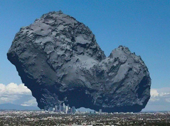 Komētas izmērs salīdzinājumā... Autors: Fosilija 20 lietas, kuras dabā ir daudz lielākas nekā domāji