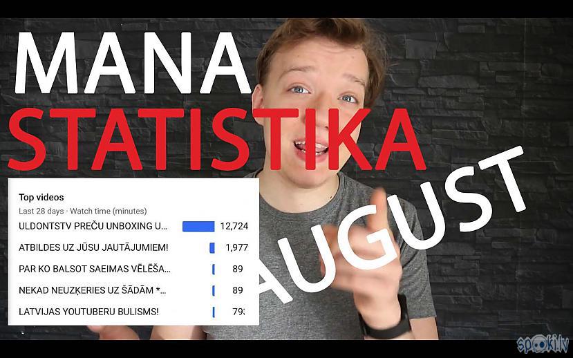  Autors: BumbulītisRF Mana youtube statistika. *augusts*