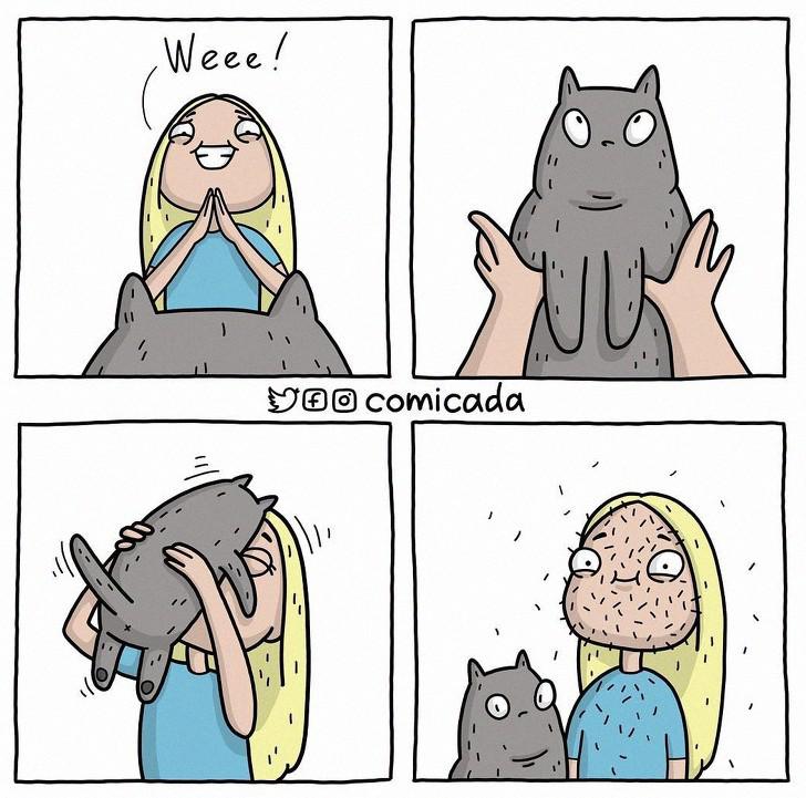 Ja Tev ir kaķis tad vienā... Autors: matilde 12 mīlīgi komiksi par dzīvi, kas atbilst lielākajai daļai cilvēku