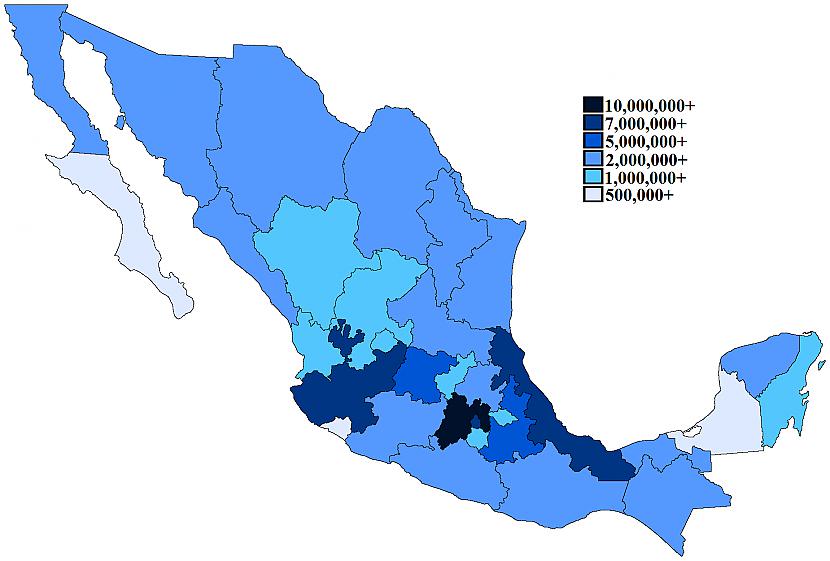 Valsts karte kur ir parādīti... Autors: Zigzig Rasu dažādība Meksikā 🇲🇽