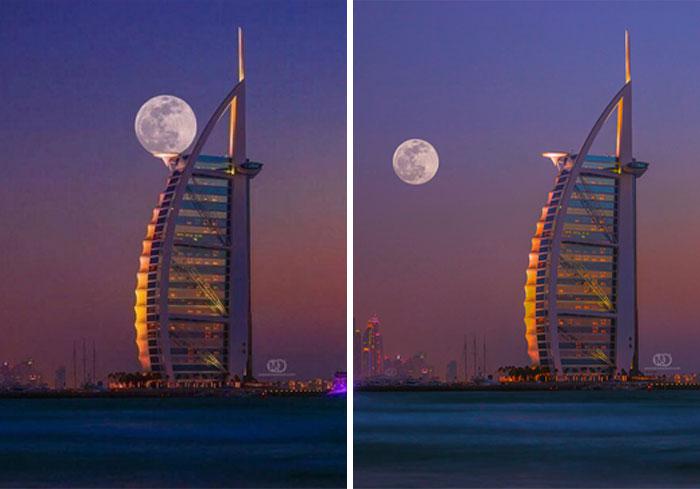 Mēness kas perfekti novietojās... Autors: matilde 15 «viltus» fotogrāfijas, kurām visi internetā tic