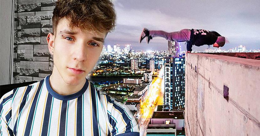 Minūti garais video liek... Autors: matilde 20 gadus vecs latvietis veic bīstamus trikus Londonas debesskrāpjos