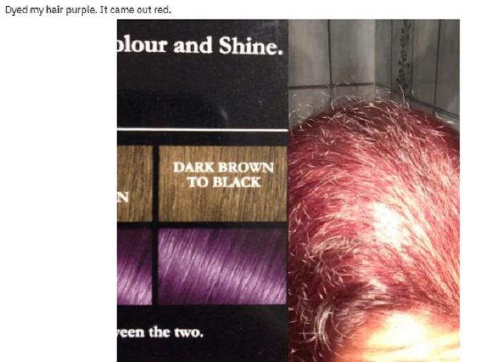 Nokrāsoju violetu mati palika... Autors: Latvian Revenger 50 reizes, kad pasūtījums internetā beidzies ar pamatīgu izgāšanos