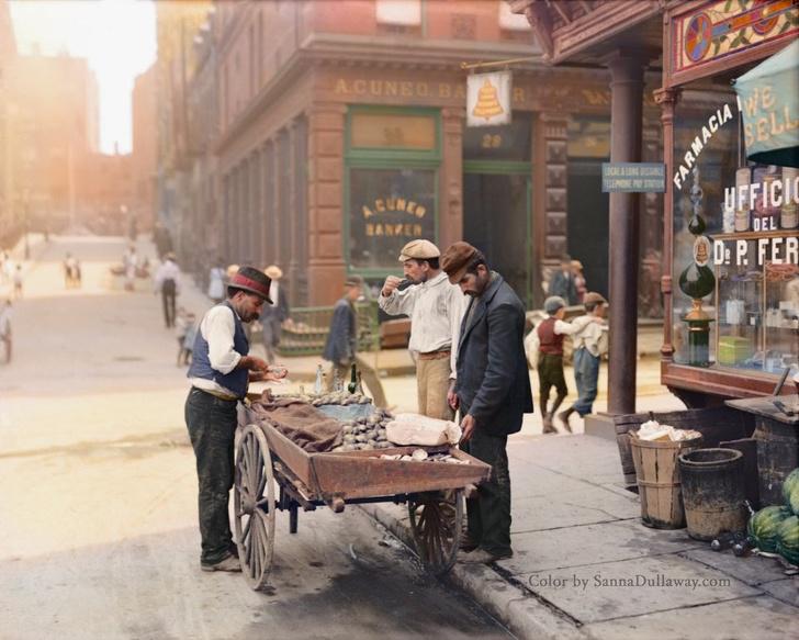 Gliemeņu tirgonis Mazajā... Autors: Lestets 19 iekrāsotas fotogrāfijas, kas parāda dzīvi pirms 100 gadiem
