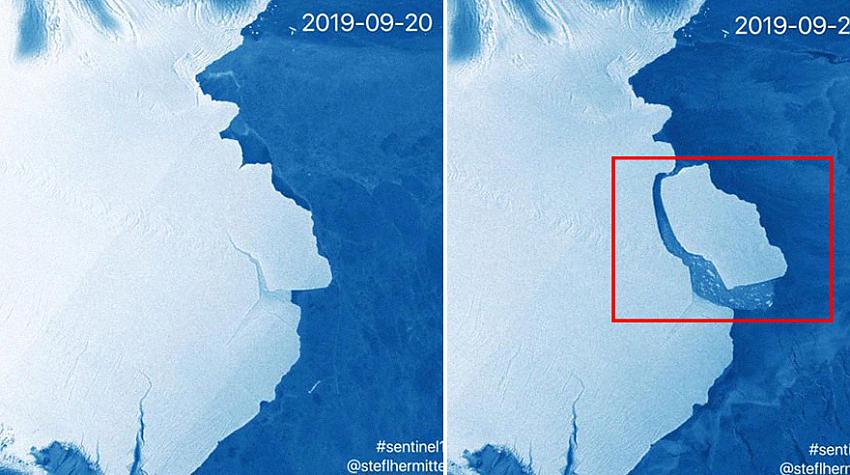 Antarktīdā no ledāja atdalījies lielākais aisbergs 50 gadu laikā