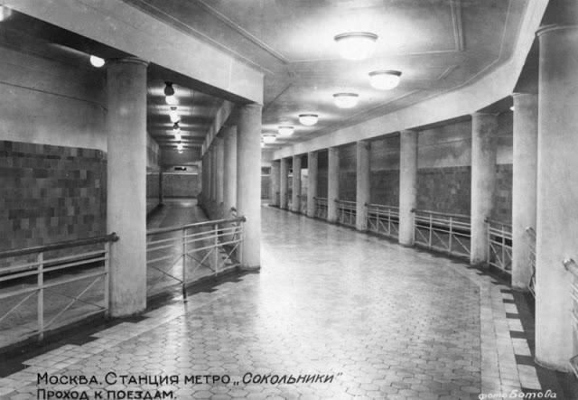 nbspSokoļniku stacijas izeja... Autors: Lestets 35 Maskavas metro fotogrāfijas no 1935. g.