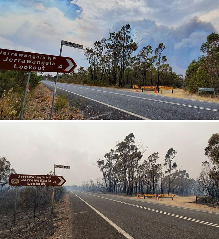 nbspTā ir tā pati diena pirms... Autors: Lestets 19 fotogrāfijas no Austrālijas: Pirms un pēc mežu ugunsgrēkiem