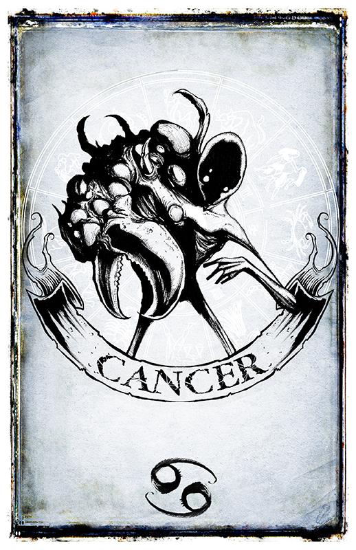 Vēži ir radoscaroni un jūtīgi... Autors: Lestets Mākslinieks parāda horoskopa zīmju tumšāko pusi biedējošās ilustrācijās